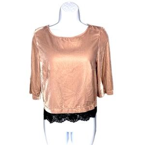 River Island | Faux Suede Top